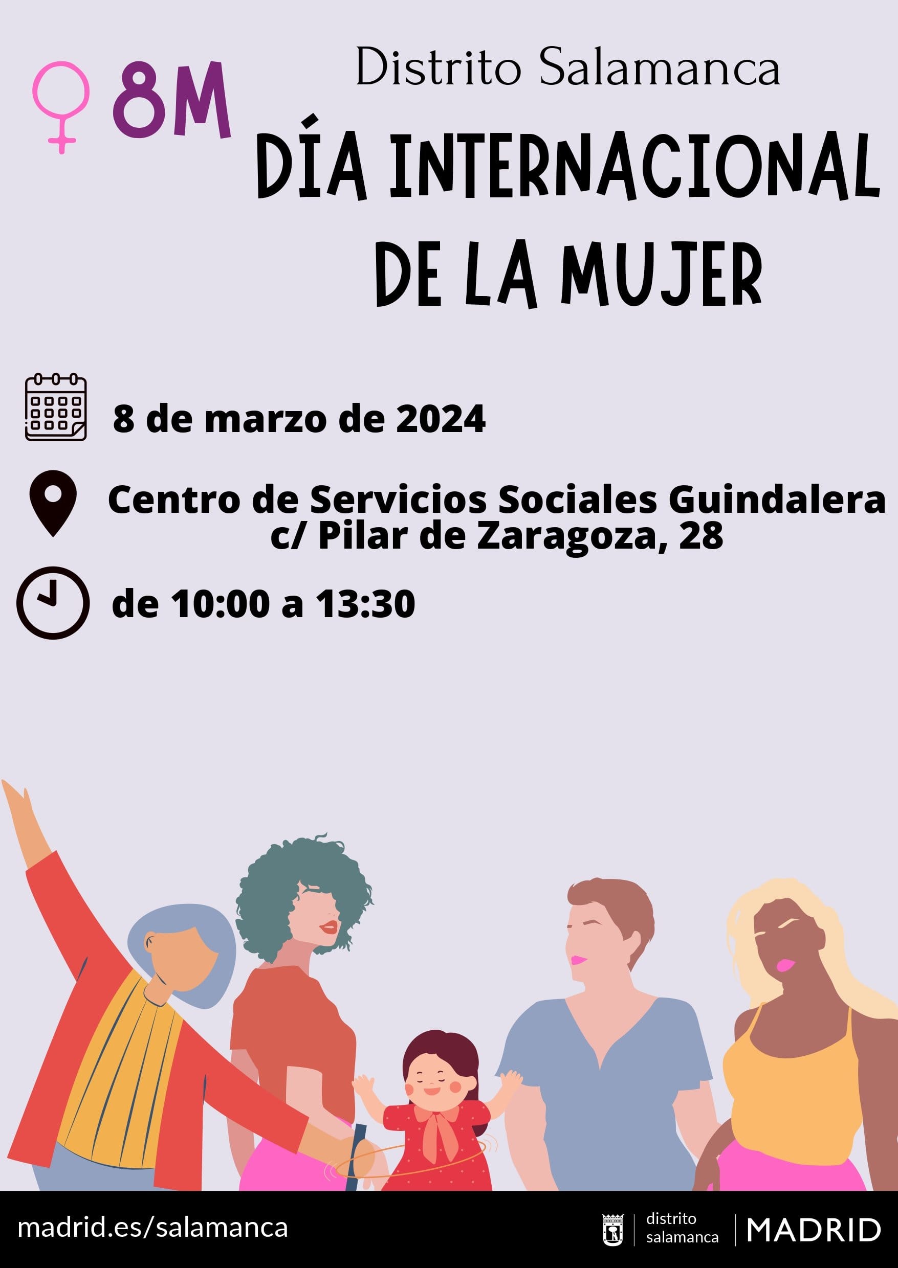 CARTEL INVITACION 8M24 Centro de Servicios Sociales de la Guindalera