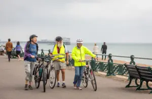 Personas mayores ciclismo
